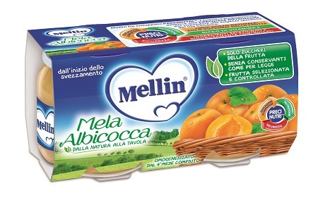 MELLIN OMOGENEIZZATO MELA-ALBICOCCA 2X100 GRAMMI